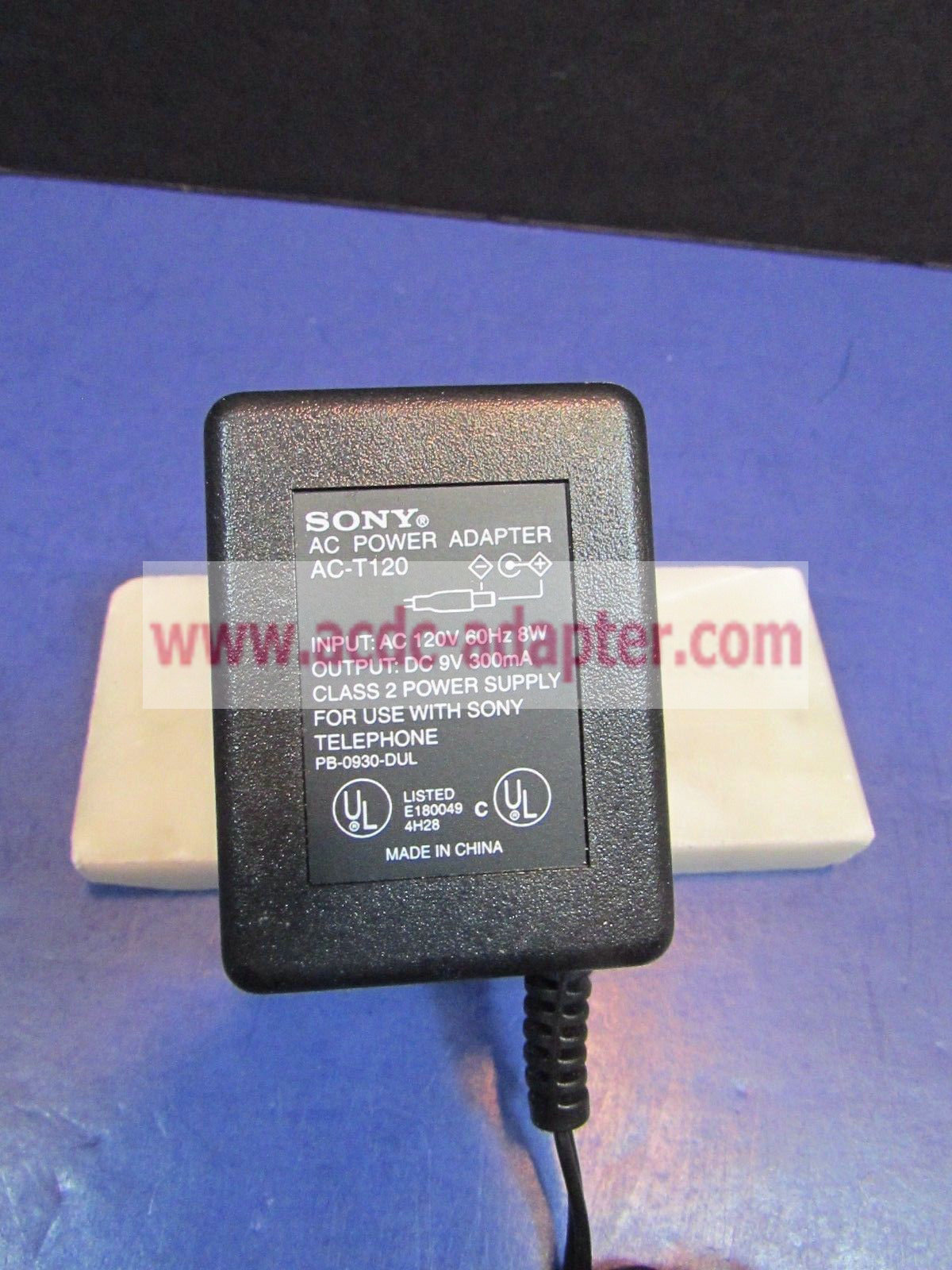 New Sony Ac-T120 Ac Power Adapter 9V DC 300mA FOR SONY TELEPHONE New Sony Ac-T120 Ac Power Adapter 9V DC 300mA FOR SONY TELEPHONE
